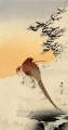 pheasants on the snow Ohara Koson Shin hanga